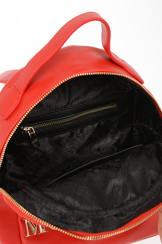 LOVE Faux Leather PADDED SHINY HEART Backpack