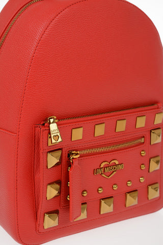 LOVE Faux leather Studded SQUARE STUDIOS Backpeck