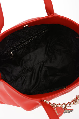 LOVE Faux Leather LOVELY CHARMS Tote Bag