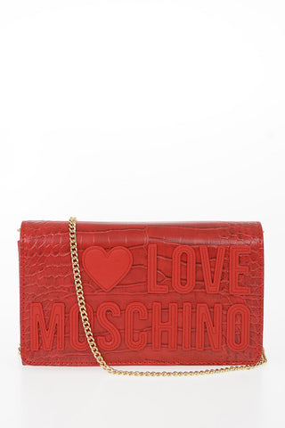 LOVE Leather Crocodile Printed EVENING Bag