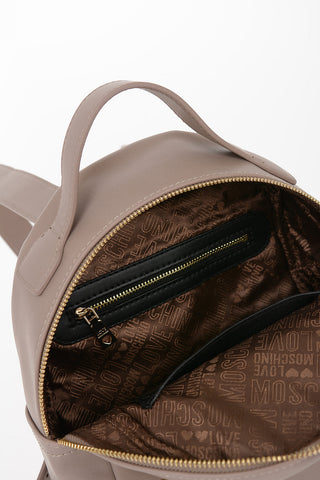 LOVE Faux Leather PADDED SHINY HEART Backpack