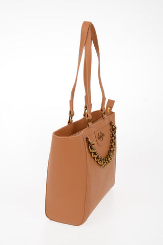 LOVE Faux Leather NEW CHAIN HEART Tote Bag