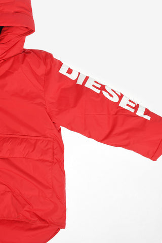 Logo-Print Hooded Puffer JRON Jacket