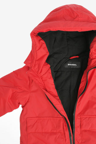 Logo-Print Hooded Puffer JRON Jacket