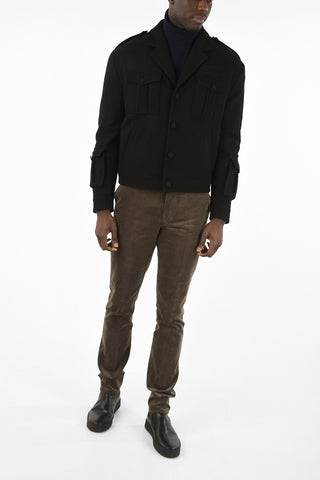 Virgin Wool Multi-Pocket Coat