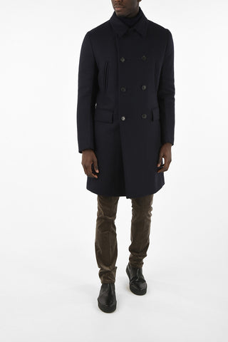 Virgin Wool Double Breasted center vent Coat