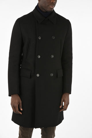 Virgin Wool Double Breasted center vent Coat