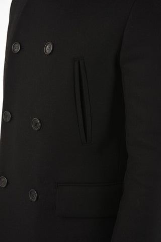 Virgin Wool Double Breasted center vent Coat