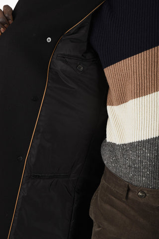 Virgin Wool Double Breasted center vent Coat