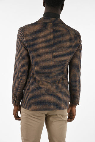 Wool and Cashmere Two Button Blazer With Peaked Lapel