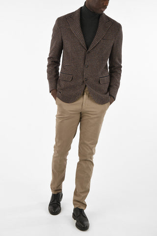 Wool and Cashmere Two Button Blazer With Peaked Lapel