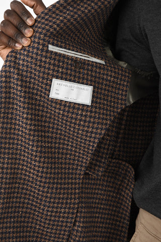 Wool and Cashmere Two Button Blazer With Peaked Lapel