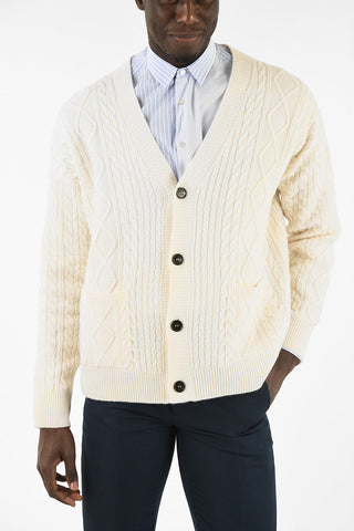 V-Neck aran Cardigan