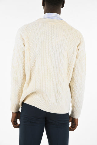 V-Neck aran Cardigan