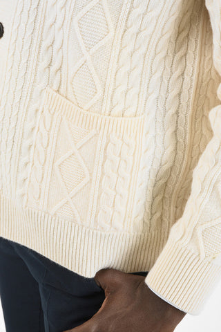 V-Neck aran Cardigan