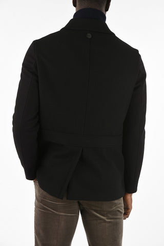 Double Breasted UGGIANO Jetted Pocket Coat with Center Vent