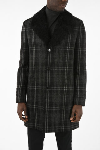 Virgin Wool and Alpaca Single-Breasted Coat 