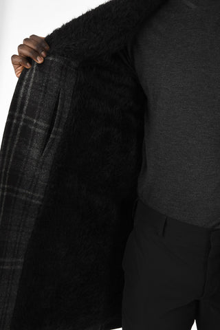 Virgin Wool and Alpaca Single-Breasted Coat 