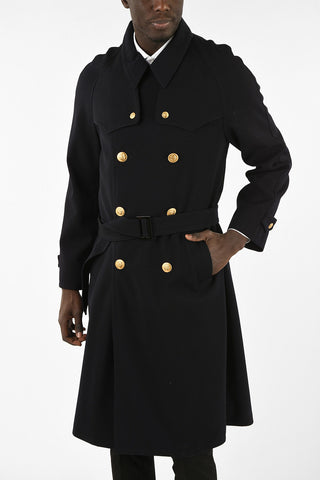 Wool Double Breasted Trench