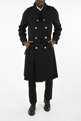 Wool Double Breasted Trench