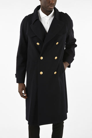 Wool Double Breasted Trench
