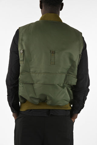 utility fatigue sleeveless jacket