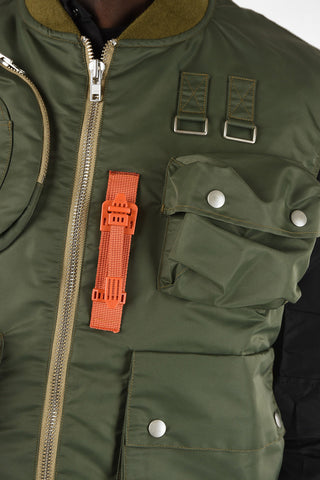 utility fatigue sleeveless jacket