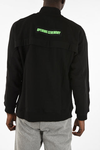 half zip mock-neck sweatshirt