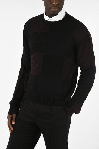 argyle crew-neck sweater