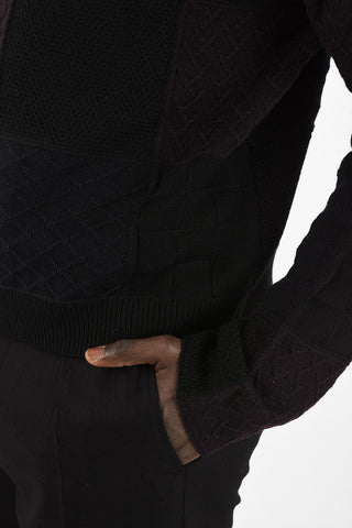 argyle crew-neck sweater
