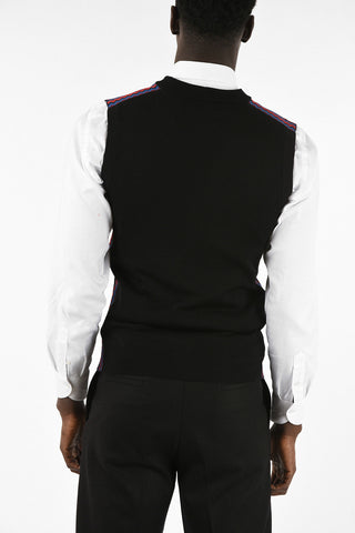 Sleeveless cardigan with Side Bands