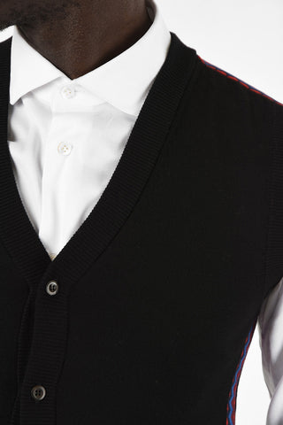 Sleeveless cardigan with Side Bands