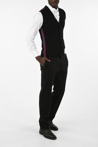Sleeveless cardigan with Side Bands