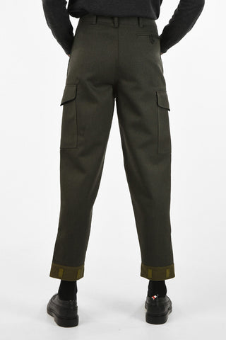 Wool Regular Waist Cargo Pants