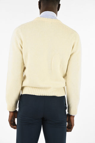 crew-neck sweater With Velvet Embroidery