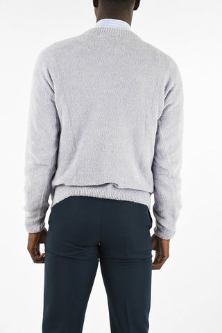 bouclé crew-neck sweater