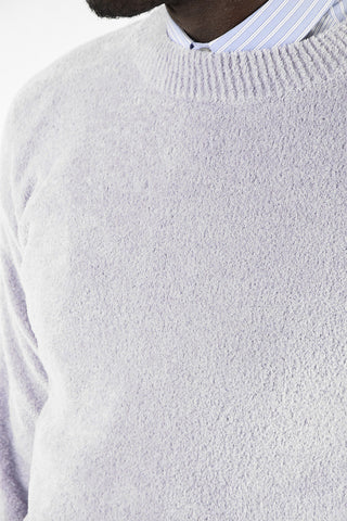 bouclé crew-neck sweater