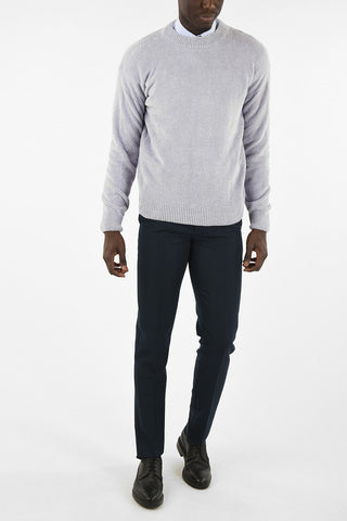 bouclé crew-neck sweater