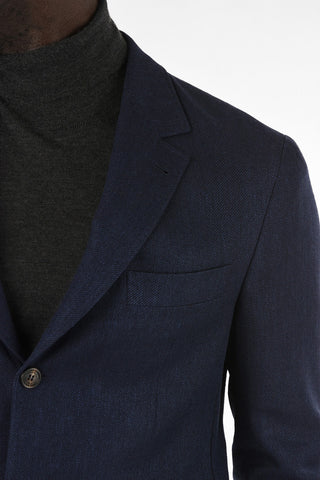 Wool Silk and Lino Two Button Blazer