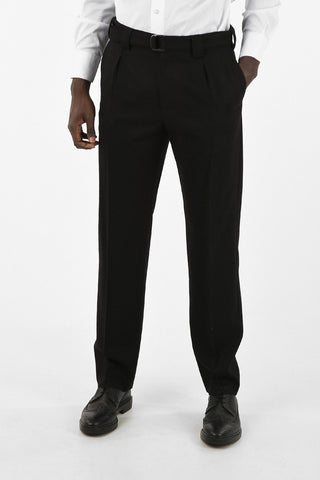 single pleat trousers with Belt