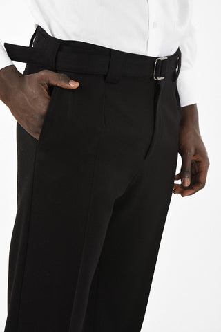 single pleat trousers with Belt