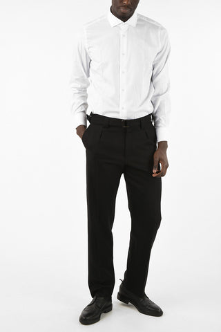 single pleat trousers with Belt