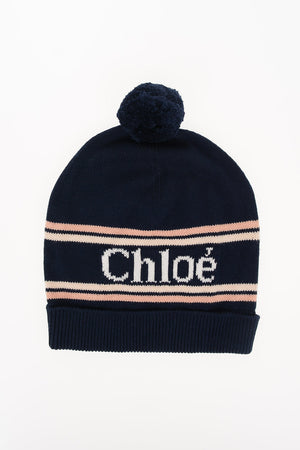 Beanie Ricamato con Pom Pon
