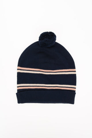 Embroidered Beanie with Pom Pon