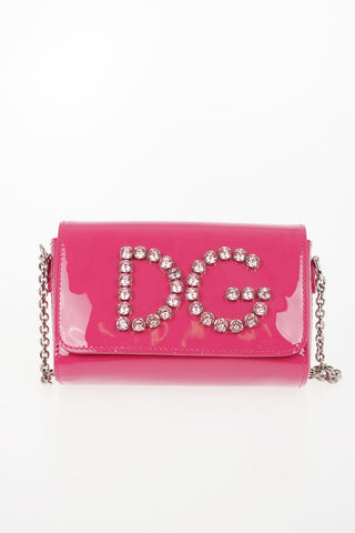 Leather Shoulder Bag with Jewel Detail