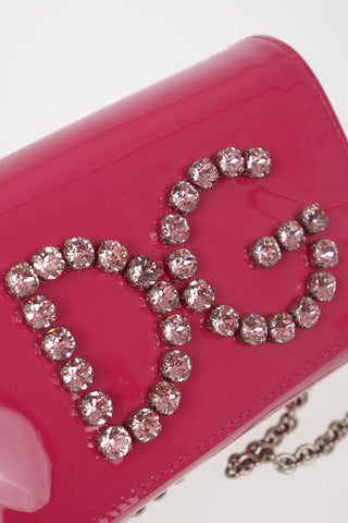 Leather Shoulder Bag with Jewel Detail