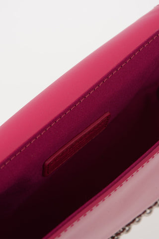 Leather Shoulder Bag with Jewel Detail