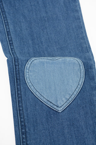 Stretch Denim Embroidered Jeans