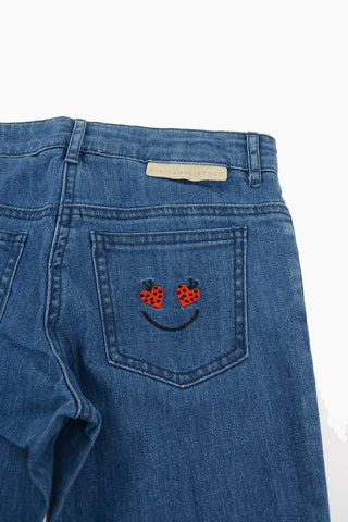 Stretch Denim Embroidered Jeans