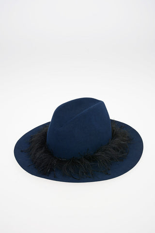 fringed fur felt Panama